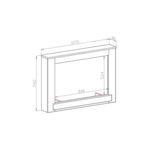 Casa si Gradina - Termice - Sobe, Seminee si accesorii - Seminee - Semineu electric Melania & Adeli, Art Flame, 740x1070x170 mm, 1500W - Infinity.ro