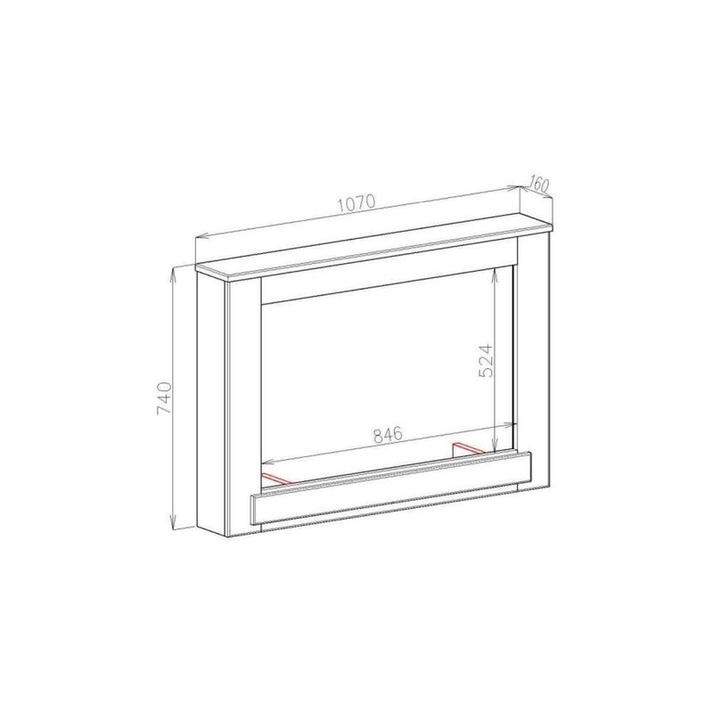 Casa si Gradina - Termice - Sobe, Seminee si accesorii - Seminee - Semineu electric Melania & Adeli, Art Flame, 740x1070x170 mm, 1500W - Infinity.ro