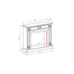 Casa si Gradina - Termice - Sobe, Seminee si accesorii - Seminee - Semineu electric Bonita & Lorance color, Art Flame, 820x950x270 mm, 1500W - Infinity.ro