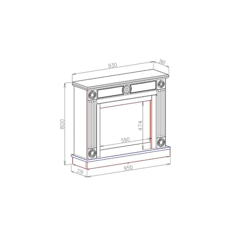 Casa si Gradina - Termice - Sobe, Seminee si accesorii - Seminee - Semineu electric Bonita & Lorance color, Art Flame, 820x950x270 mm, 1500W - Infinity.ro