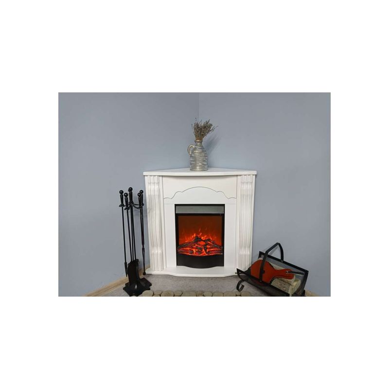 Casa si Gradina - Termice - Sobe, Seminee si accesorii - Seminee - Semineu electric Clasic colț alb & Corsica, Art Flame, 883x950x475 mm, 1500W - Infinity.ro