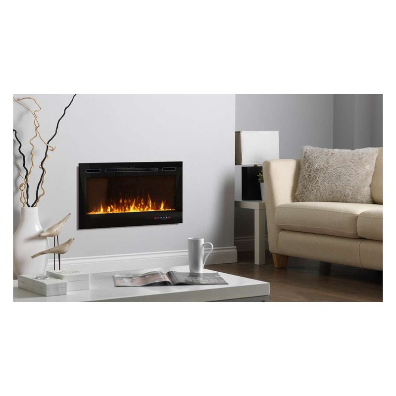 Casa si Gradina - Termice - Sobe, Seminee si accesorii - Seminee - Semineu electric de perete-incorporabil Adeli, 544x915x140 mm, 1500W - Infinity.ro