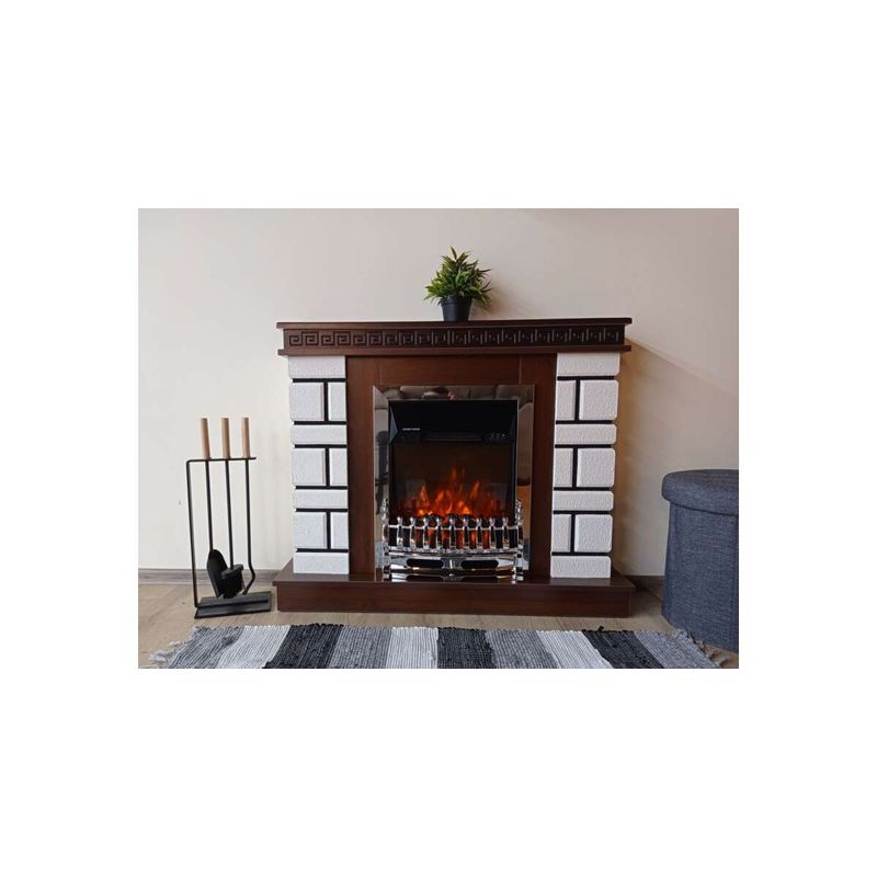 Casa si Gradina - Termice - Sobe, Seminee si accesorii - Seminee - Semineu electric Nazary mini nuc & Galileo silver, Art Flame, 874x1080x245 mm, 2000W - Infinity.ro