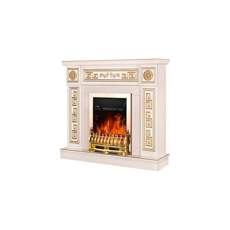 Casa si Gradina - Termice - Sobe, Seminee si accesorii - Seminee - Semineu electric Versailles gold & Cristina, Art Flame, 1020x1100x300 mm, 2000W - Infinity.ro