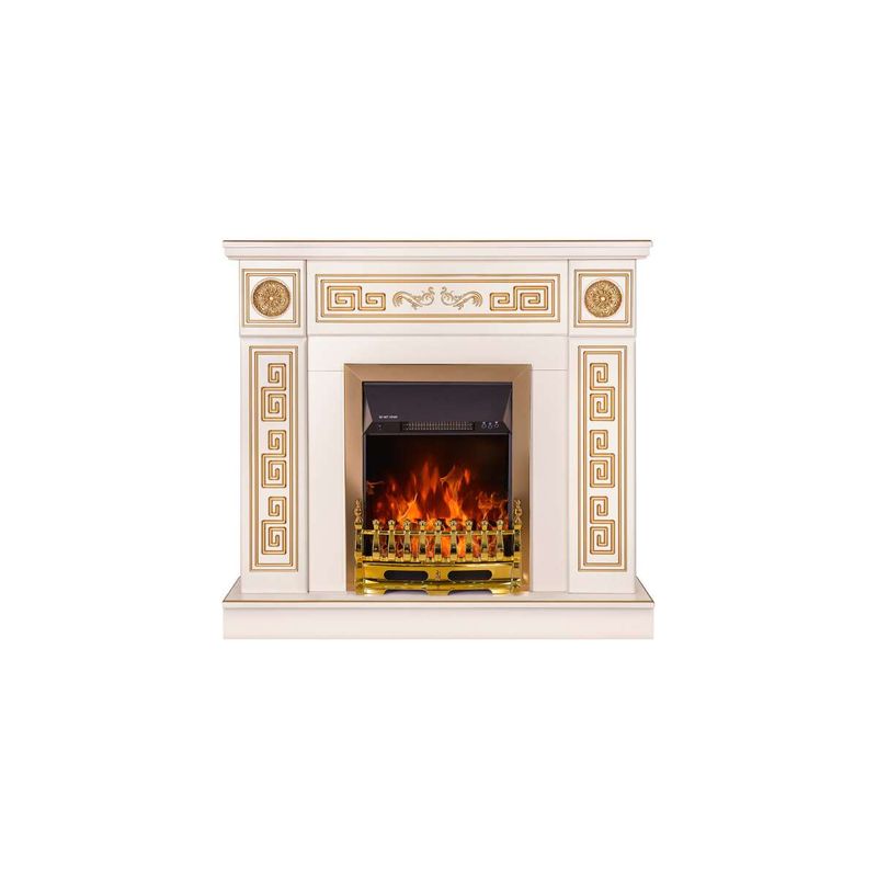 Casa si Gradina - Termice - Sobe, Seminee si accesorii - Seminee - Semineu electric Versailles gold & Cristina, Art Flame, 1020x1100x300 mm, 2000W - Infinity.ro