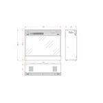 Casa si Gradina - Termice - Sobe, Seminee si accesorii - Seminee - Semineu electric incorporabil Mirabella, 596x700x220 mm, 1950W - Infinity.ro