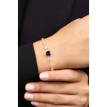 Fashion, accesorii si bijuterii - Femei - Bijuterii femei - Bratari femei - Bratara, Heliophilia, argint 925, zirconiu, albastru marin, unisex, marime universala - Infinity.ro