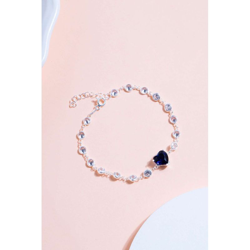 Fashion, accesorii si bijuterii - Femei - Bijuterii femei - Bratari femei - Bratara, Heliophilia, argint 925, zirconiu, albastru marin, unisex, marime universala - Infinity.ro