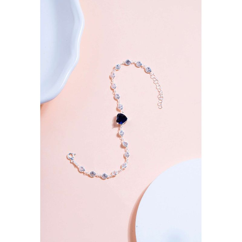 Fashion, accesorii si bijuterii - Femei - Bijuterii femei - Bratari femei - Bratara, Heliophilia, argint 925, zirconiu, albastru marin, unisex, marime universala - Infinity.ro