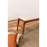 Casa si Gradina - Mobilier - Canapele si coltare - Banchete - Bancheta, Hanah Home, lemn de carpen, nuc crem, 120x40x45 cm, tapiterie in - Infinity.ro