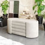 Casa si Gradina - Mobilier - Canapele si coltare - Banchete - Banca tapitata, Atelier Del Sofa, crem, 105x42x42 cm, spuma 28 dns - Infinity.ro