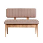 Casa si Gradina - Mobilier - Canapele si coltare - Banchete - Banca tapitata, Hanah Home, catifea, pin atlantic si piatra, 110x46x85 cm - Infinity.ro