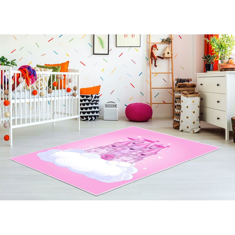 Casa si Gradina - Textile si covoare - Covoare - Covoare copii - Covor copii, Conceptum Hypnose, roz, 80x120 cm, 100% poliamida, antiderapant, lavabil la masina - Infinity.ro