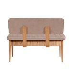 Casa si Gradina - Mobilier - Canapele si coltare - Banchete - Banca tapitata, Hanah Home, catifea, pin atlantic si piatra, 110x46x85 cm - Infinity.ro