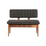 Casa si Gradina - Mobilier - Canapele si coltare - Banchete - Banca, Hanah Home, pal melaminat, nuc si antracit, 110x40x85 cm - Infinity.ro