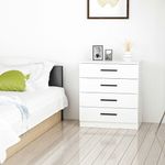 Casa si Gradina - Mobilier - Comode si corpuri - Comode - Comoda, Hanah Home, pal melaminat, alb, 70x42x79 cm - Infinity.ro