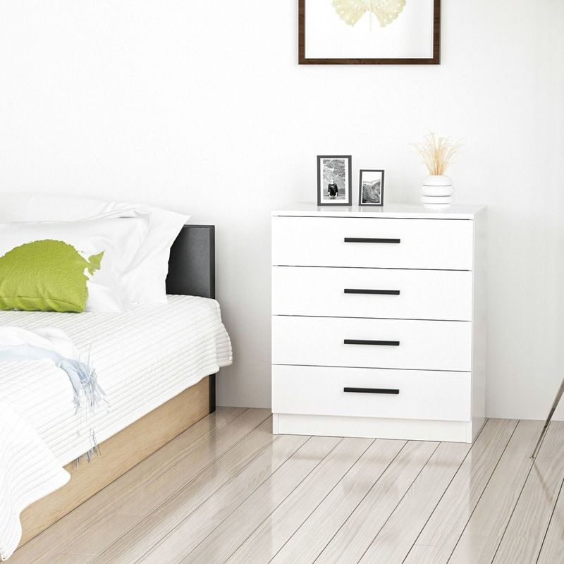 Casa si Gradina - Mobilier - Comode si corpuri - Comode - Comoda, Hanah Home, pal melaminat, alb, 70x42x79 cm - Infinity.ro