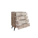Casa si Gradina - Mobilier - Comode si corpuri - Comode - Comoda, Hanah Home, panou aglomerat melaminat, marmura ephesus, 70x40x86 cm - Infinity.ro