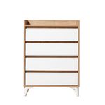 Casa si Gradina - Mobilier - Comode si corpuri - Comode - Comoda, Hanah Home, pal melaminat, stejar safir si alb, 70x40x92 cm - Infinity.ro