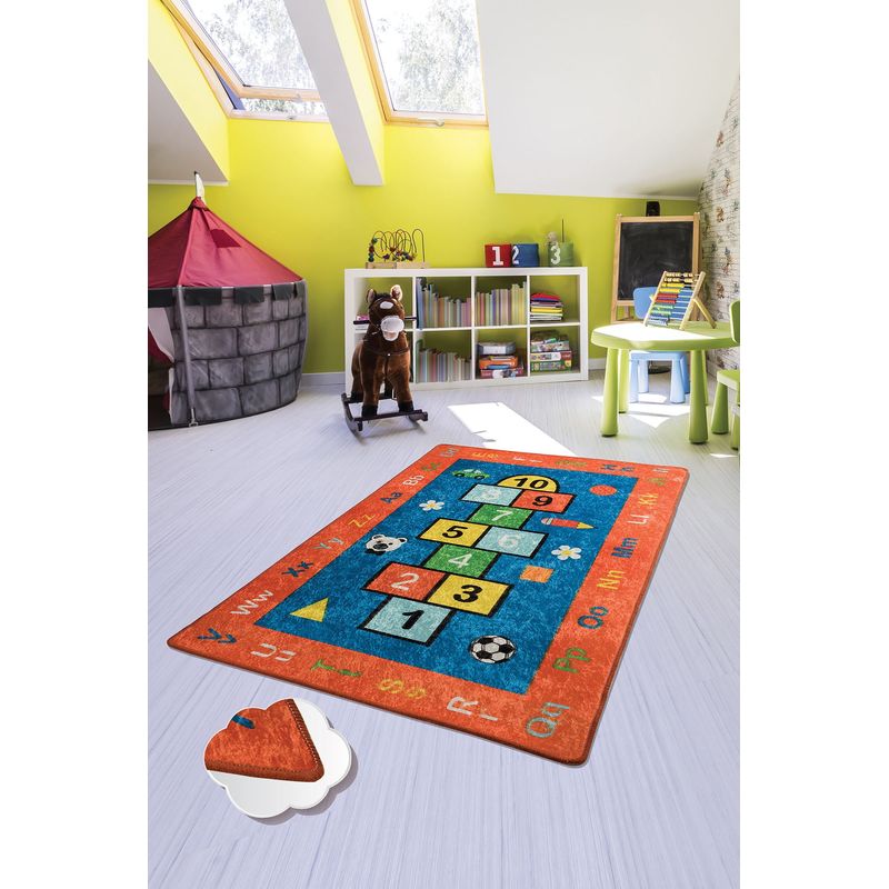 Casa si Gradina - Textile si covoare - Covoare - Covoare copii - Covor copii, Conceptum Hypnose, multicolor, 140x190 cm, 100% poliester, antiderapant, lavabil la masina, 876CHL1017 - Infinity.ro