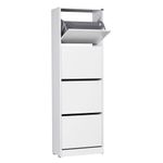 Casa si Gradina - Mobilier - Organizare si depozitare - Organizator incaltaminte - Dulap pentru pantofi, Hanah Home, pal melaminat, alb, 51x26x157 cm - Infinity.ro