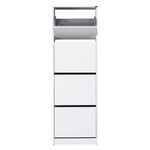 Casa si Gradina - Mobilier - Organizare si depozitare - Organizator incaltaminte - Dulap pentru pantofi, Hanah Home, pal melaminat, alb, 51x26x157 cm - Infinity.ro