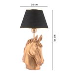 Casa si Gradina - Corpuri si surse de iluminat - Veioze si lampi - Veioze - Veioza, Opviq, poliester, negru auriu, 54 cm - Infinity.ro