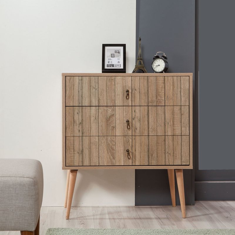 Casa si Gradina - Mobilier - Comode si corpuri - Comode - Comoda, Hanah Home, pal melaminat, stejar sonoma, 80x40x90 cm, 863SPH3407 - Infinity.ro