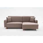Casa si Gradina - Mobilier - Canapele si coltare - Coltare - Coltar extensibil, Atelier Del Sofa, 100% poliester, maro, 246x160x85 cm, 825BLC2940 - Infinity.ro