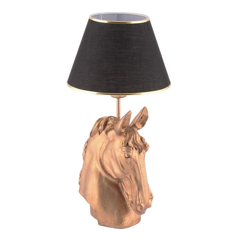 Casa si Gradina - Corpuri si surse de iluminat - Veioze si lampi - Veioze - Veioza, Opviq, poliester, negru auriu, 54 cm - Infinity.ro