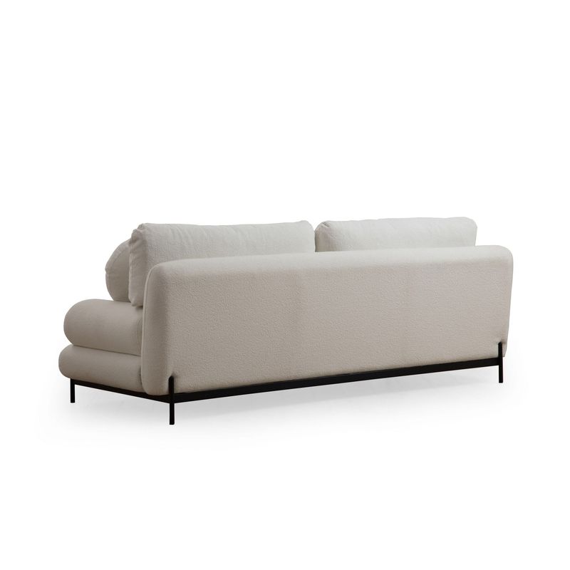 Casa si Gradina - Mobilier - Canapele si coltare - Canapele - Canapea 3 locuri, Hanah Home, lemn fag si pal, alb, 230x85x92 cm - Infinity.ro