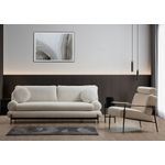Casa si Gradina - Mobilier - Canapele si coltare - Canapele - Canapea 3 locuri, Hanah Home, lemn fag si pal, alb, 230x85x92 cm - Infinity.ro