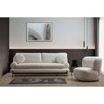 Casa si Gradina - Mobilier - Canapele si coltare - Canapele - Canapea 3 locuri, Hanah Home, lemn fag si pal, alb, 230x85x92 cm - Infinity.ro