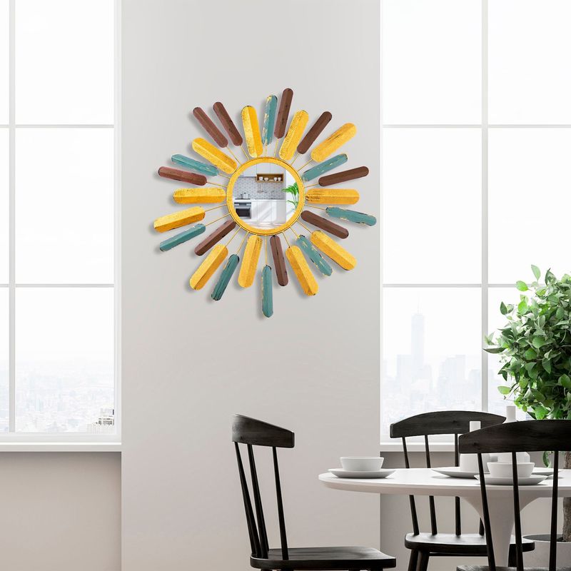 Casa si Gradina - Decoratiuni - Oglinzi - Oglinda decorativa, Wallxpert, metal, multicolor, 75x75x4 cm, 930DYU1513 - Infinity.ro