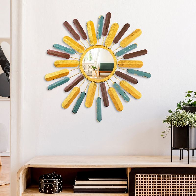 Casa si Gradina - Decoratiuni - Oglinzi - Oglinda decorativa, Wallxpert, metal, multicolor, 75x75x4 cm, 930DYU1513 - Infinity.ro