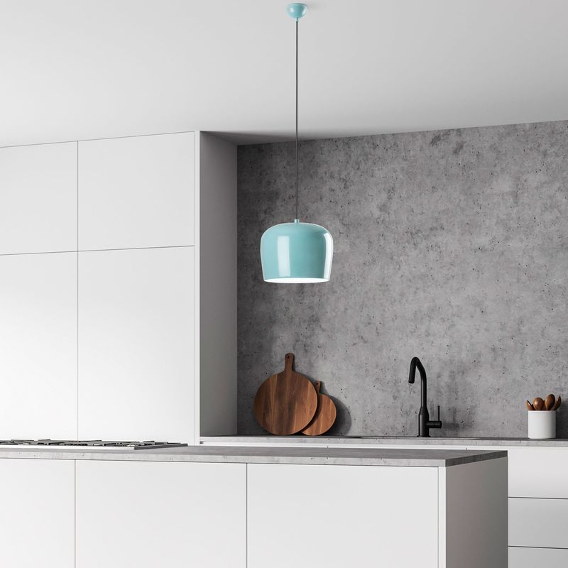 Casa si Gradina - Corpuri si surse de iluminat - Lustre si pendule - Candelabru, Opviq, metal, turcoaz, diametru 20 cm, inaltime reglabila 24-114 cm - Infinity.ro