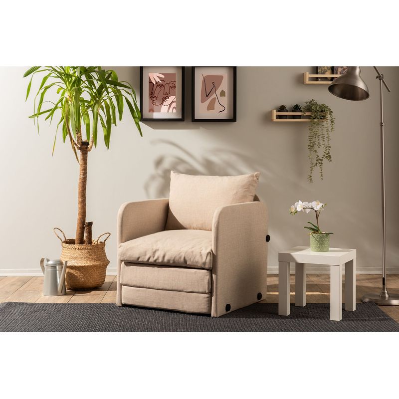 Casa si Gradina - Mobilier - Canapele si coltare - Canapele - Canapea extensibila, Atelier Del Sofa, metal, textil, bej, 68x70x66 cm - Infinity.ro