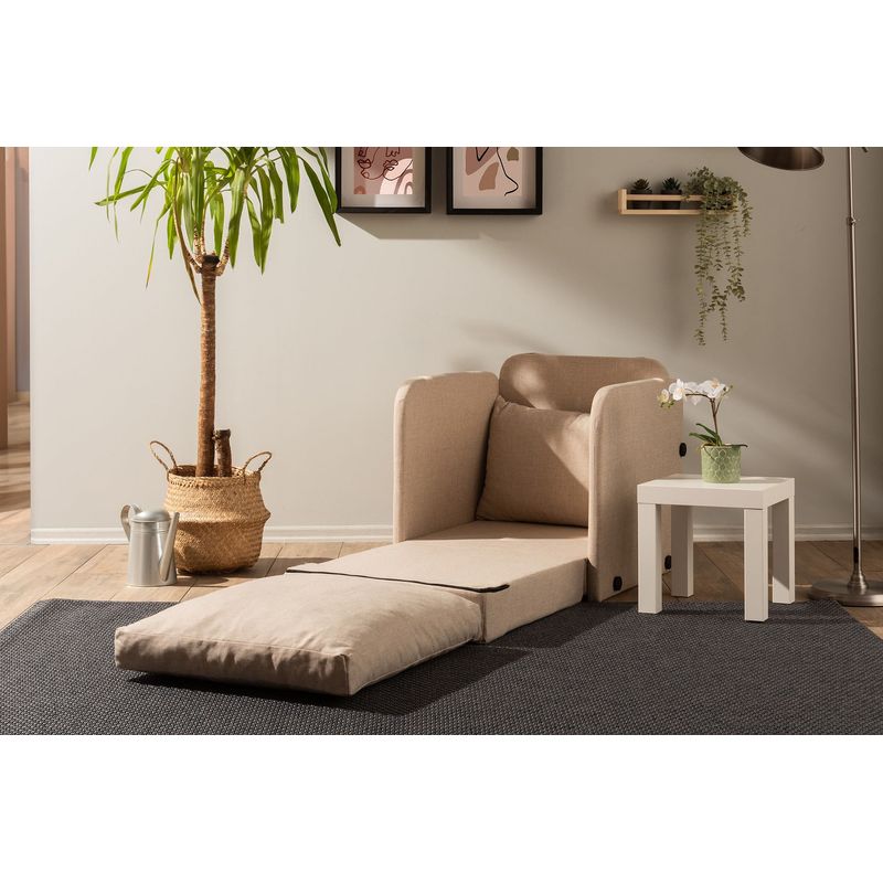 Casa si Gradina - Mobilier - Canapele si coltare - Canapele - Canapea extensibila, Atelier Del Sofa, metal, textil, bej, 68x70x66 cm - Infinity.ro