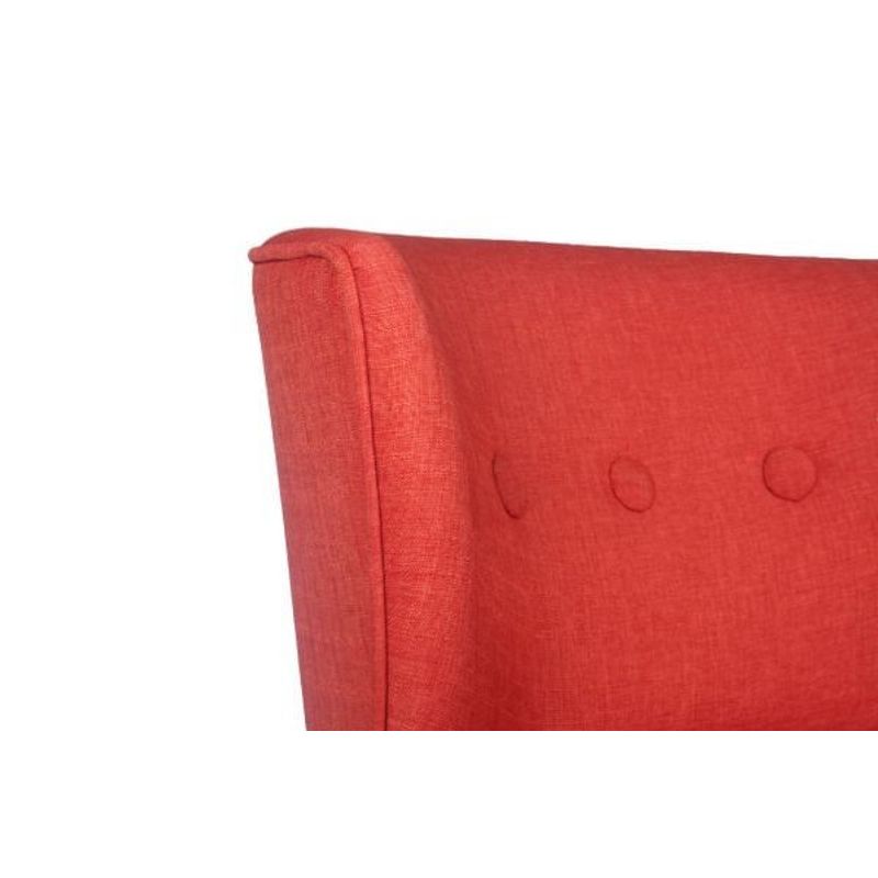 Casa si Gradina - Mobilier - Scaune si fotolii - Fotolii - Fotoliu cu aripi, Atelier Del Sofa, lemn masiv, rosu tigla, 80x77x72 cm - Infinity.ro