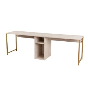Birou de studiu, Hanah Home, pal melaminat, travertin auriu, 240x60x74 cm