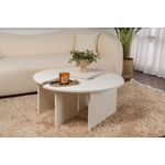 Casa si Gradina - Mobilier - Mese si birouri - Masute de cafea - Masa de cafea, Hanah Home, pal melaminat, wood white, 90x41 cm - Infinity.ro
