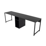 Casa si Gradina - Mobilier - Mese si birouri - Birouri - Birou de studiu, Hanah Home, pal melaminat, antracit si negru, 240x60x74 cm - Infinity.ro