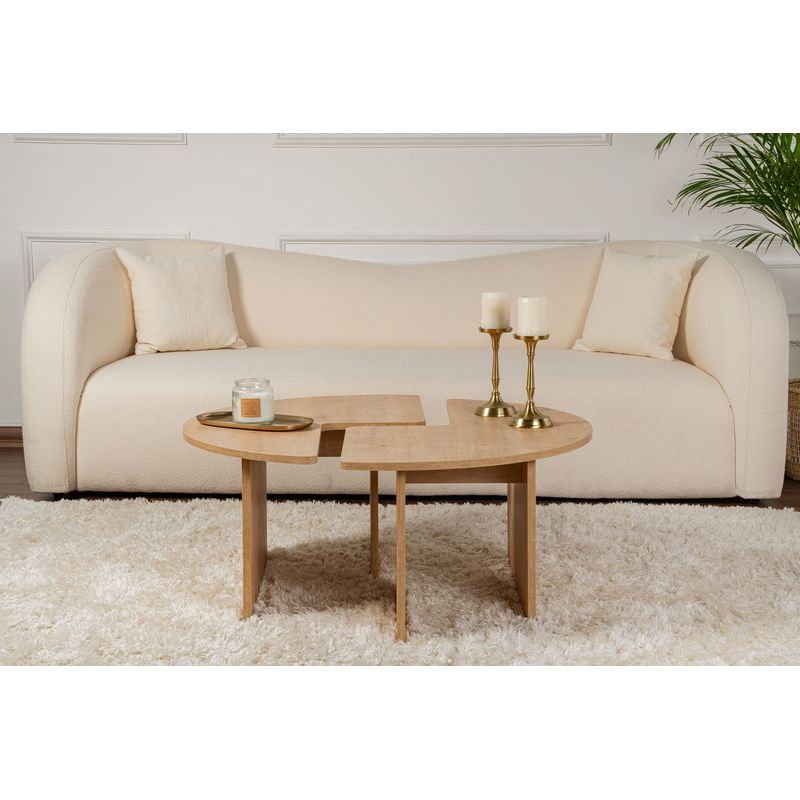 Casa si Gradina - Mobilier - Mese si birouri - Masute de cafea - Masuta de cafea, Hanah Home, pal melaminat, stejar, 90x41 cm - Infinity.ro
