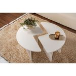 Casa si Gradina - Mobilier - Mese si birouri - Masute de cafea - Masa de cafea, Hanah Home, pal melaminat, wood white, 90x41 cm - Infinity.ro