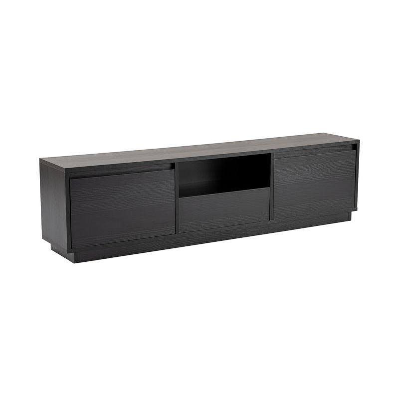 Casa si Gradina - Mobilier - Comode si corpuri - Console - Comoda tv, Hanah Home, pal melaminat, lemn negru, 160x42x29.5 cm - Infinity.ro