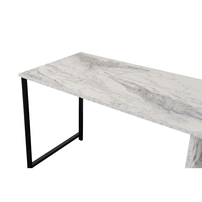 Casa si Gradina - Mobilier - Mese si birouri - Birouri - Birou dublu, Hanah Home, pal melaminat, frezie si negru, 240x60x74 cm - Infinity.ro