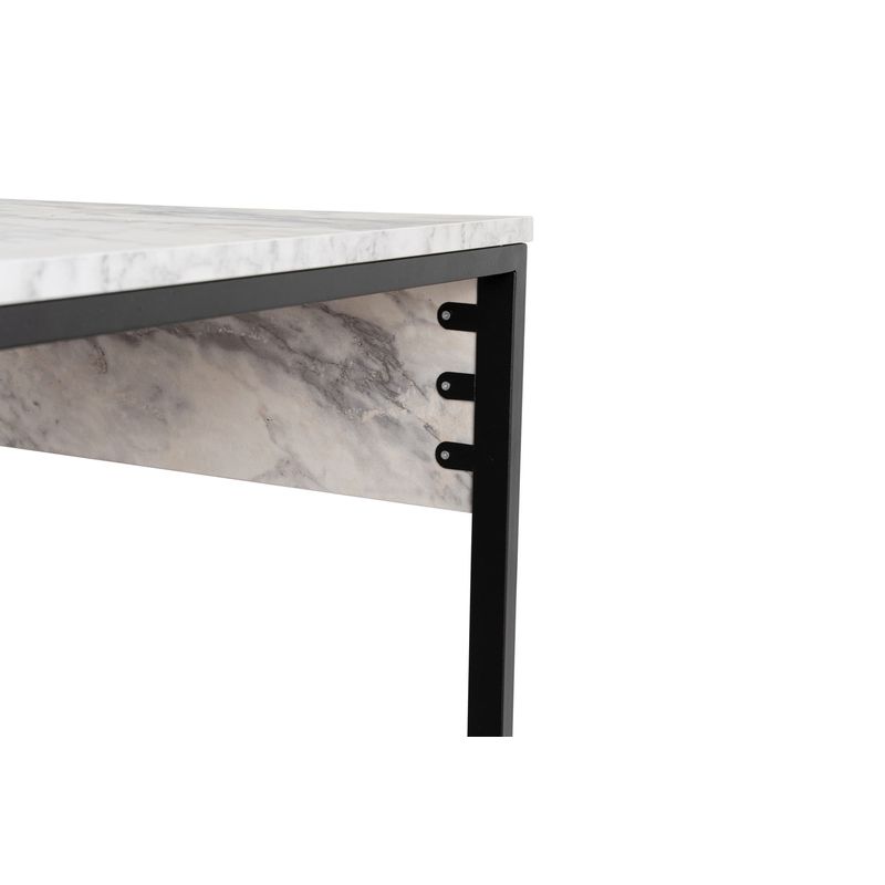 Casa si Gradina - Mobilier - Mese si birouri - Birouri - Birou dublu, Hanah Home, pal melaminat, frezie si negru, 240x60x74 cm - Infinity.ro