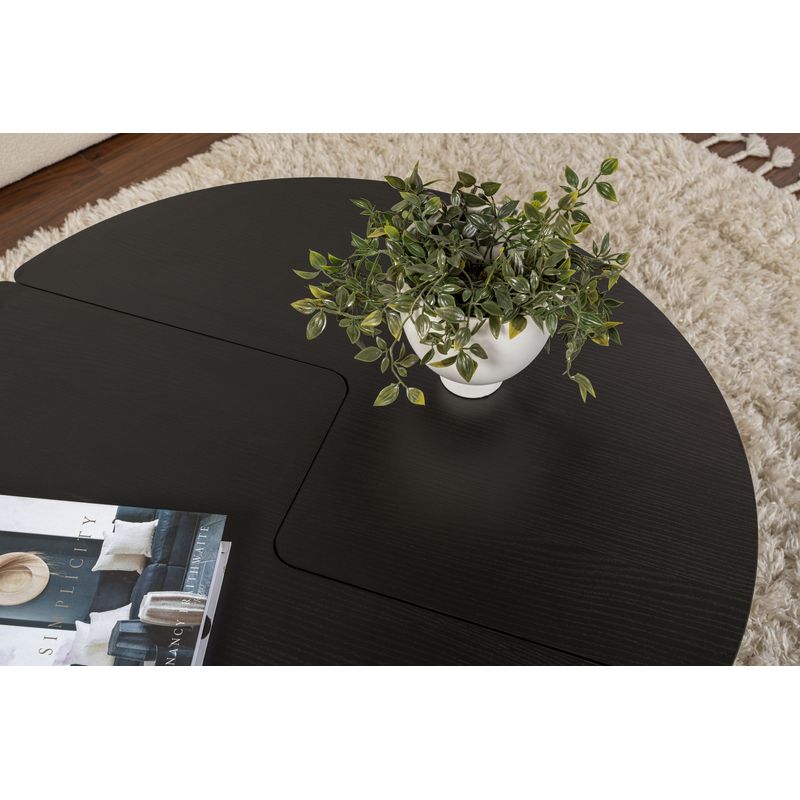 Casa si Gradina - Mobilier - Mese si birouri - Masute de cafea - Masa de cafea, Hanah Home, pal melaminat, wood black, 90x41 cm - Infinity.ro