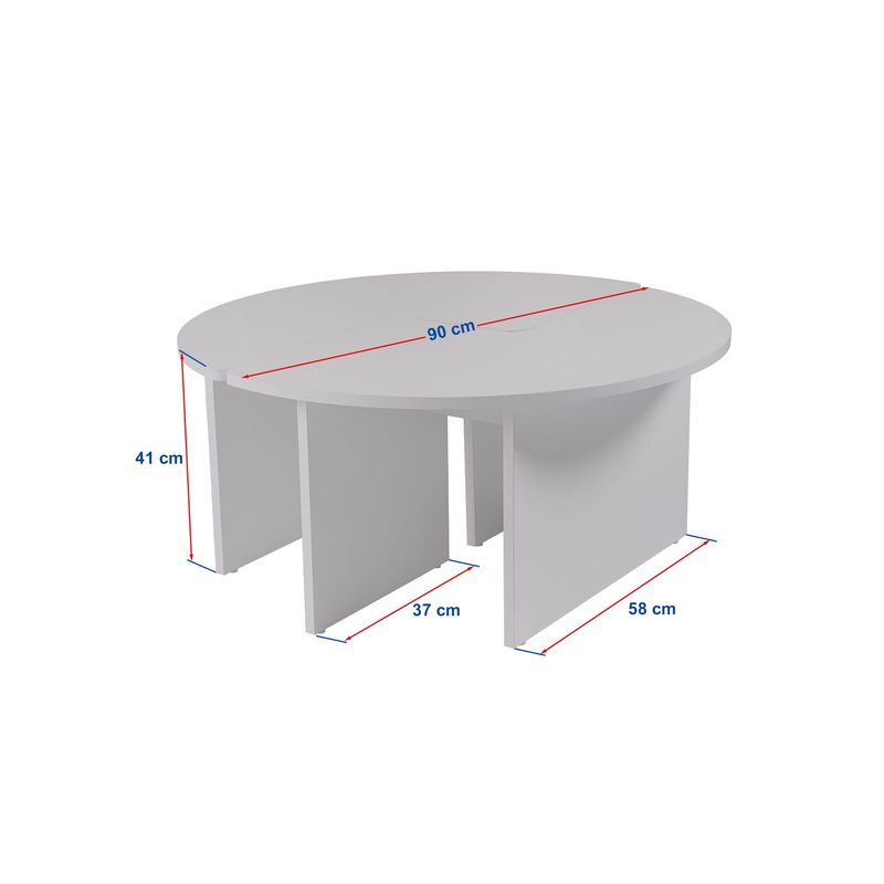 Casa si Gradina - Mobilier - Mese si birouri - Masute de cafea - Masa de cafea, Hanah Home, pal melaminat, wood white, 90x41 cm - Infinity.ro