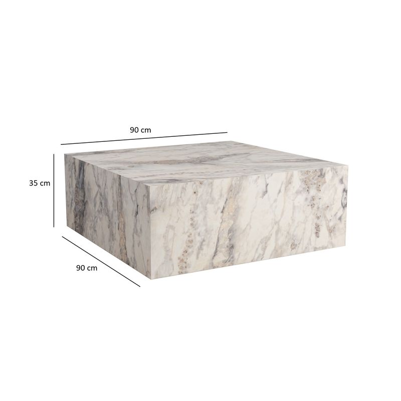 Casa si Gradina - Mobilier - Mese si birouri - Masute de cafea - Masuta de cafea, Hanah Home, mdf, marmura freesia, 90x35x90 cm - Infinity.ro